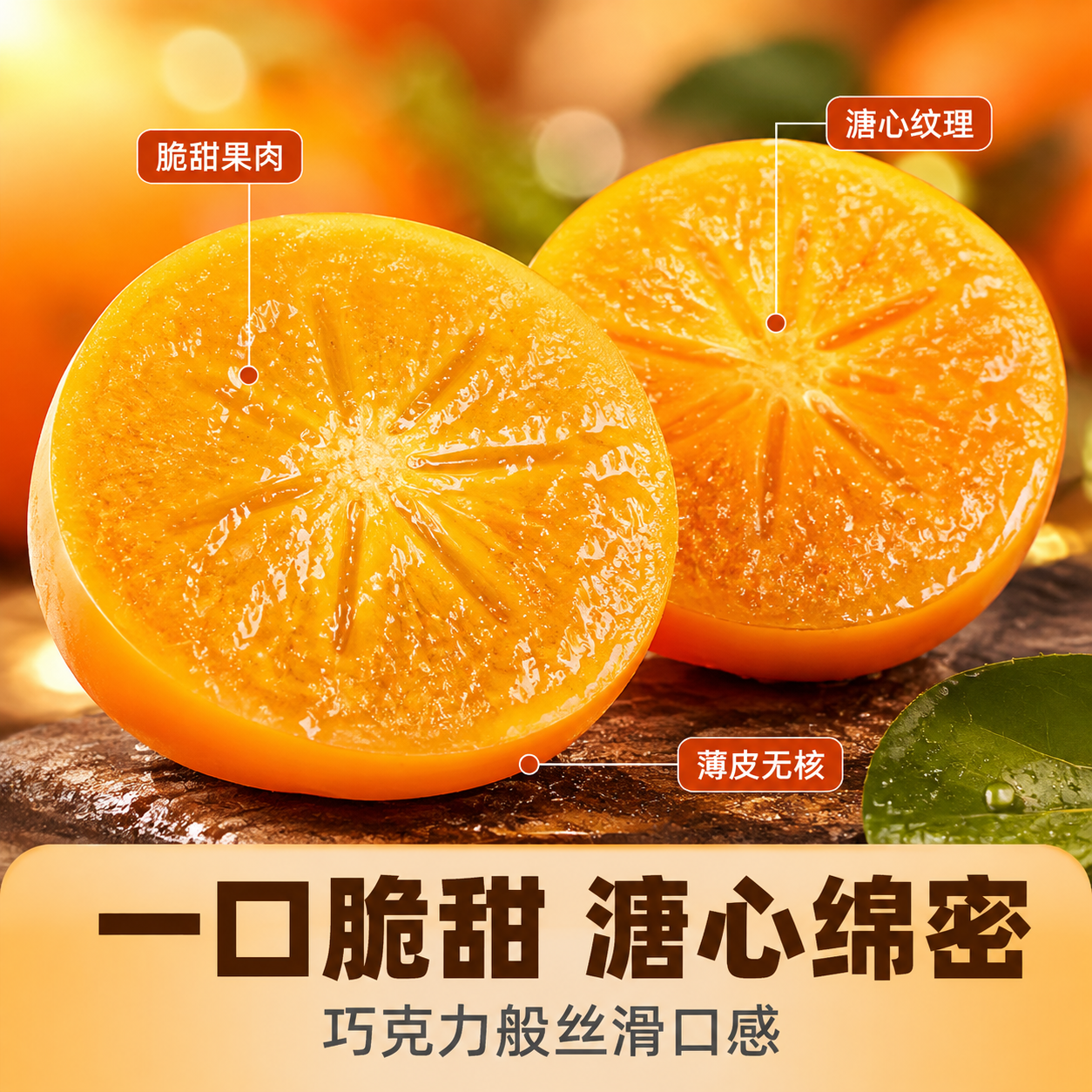 [主图-3] 细节与微观种草 巧克力脆柿切面微距特写 口感质地… - 图片创意预览