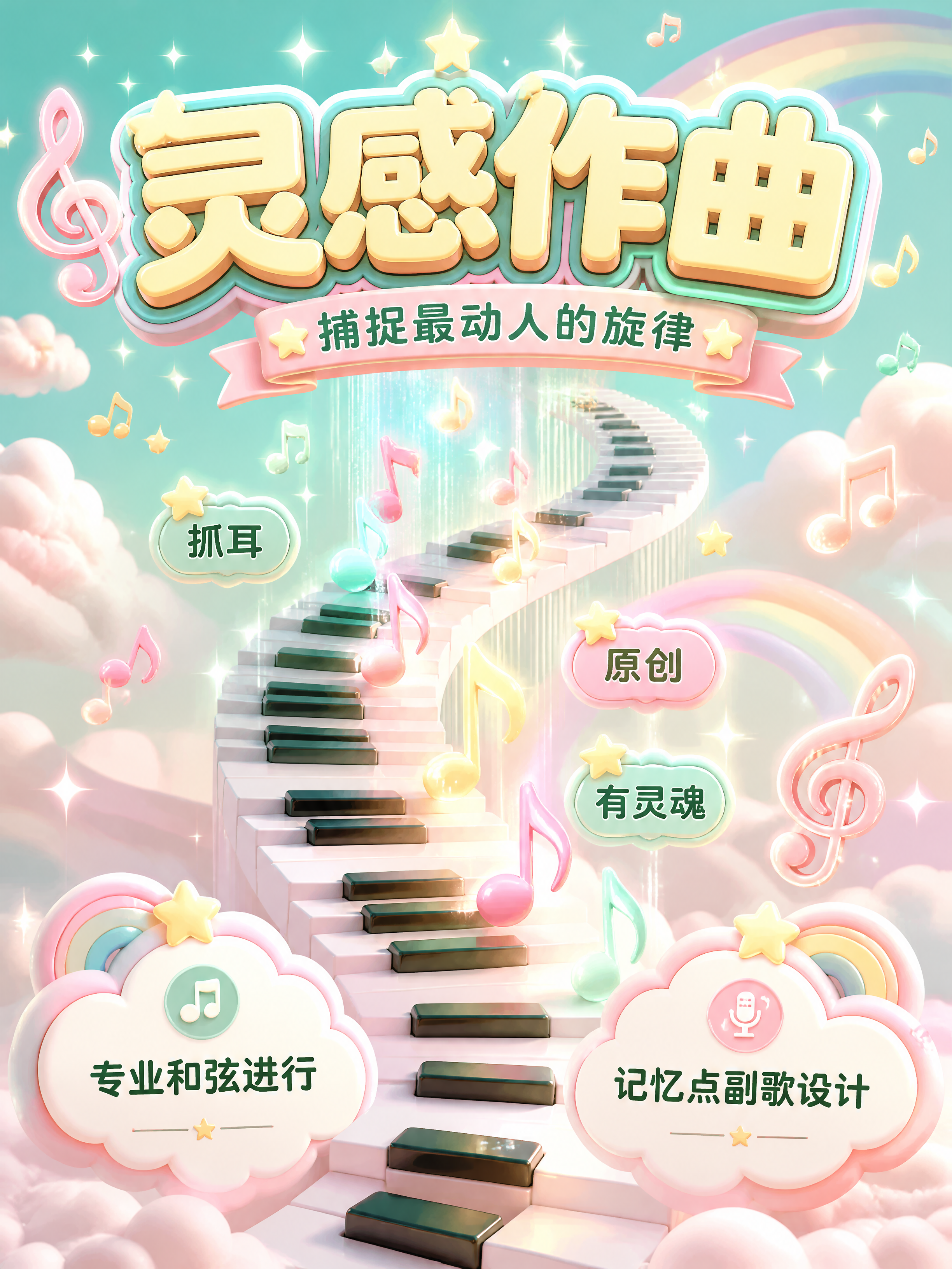 [商品] 使用【图1】【图2】作为音乐服务视觉风格参考；保留3… - 图片创意预览