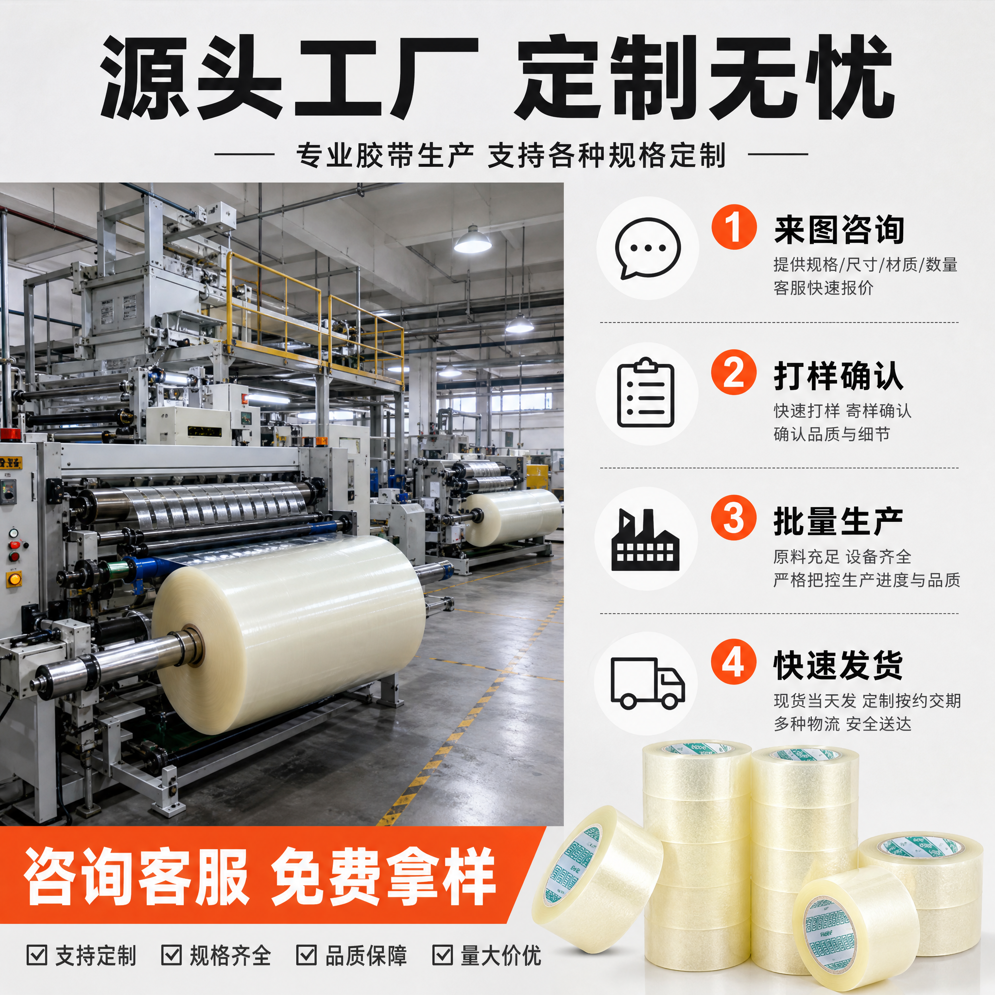 [主图-5] 主题：工厂实力 定制流程。唯一任务：展示源头工厂… - 图片创意预览