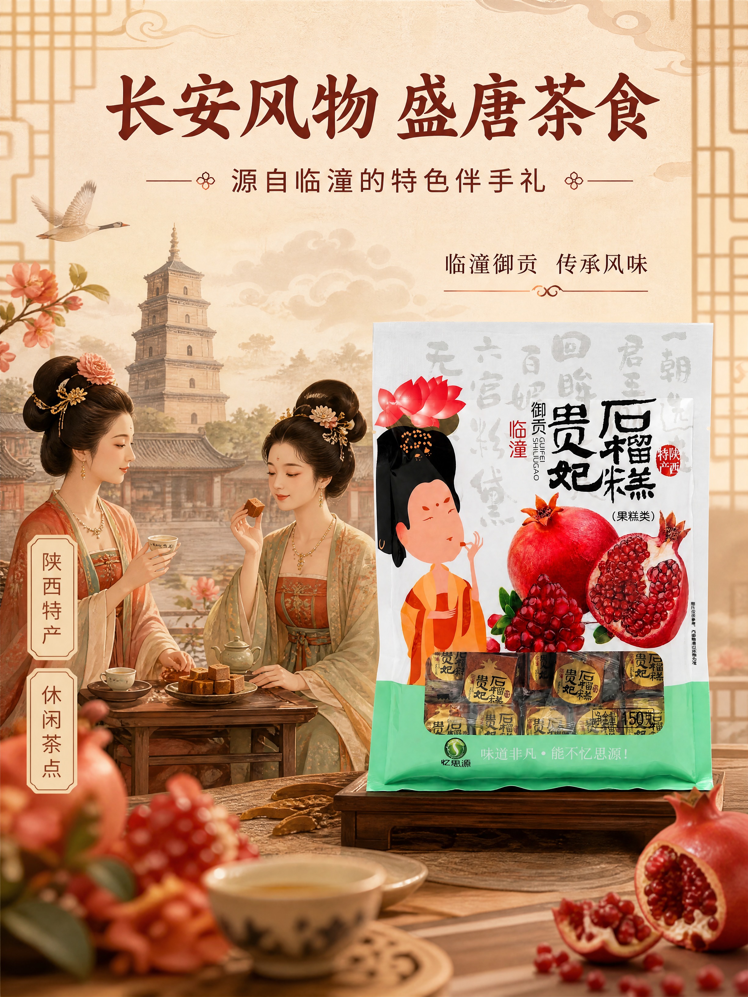 [商品] 使用【图9】贵妃石榴糕外袋包装图；保留外袋上的卡通贵… - 图片创意预览