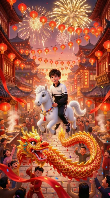 马全部改成白色，人物背景不变预览效果