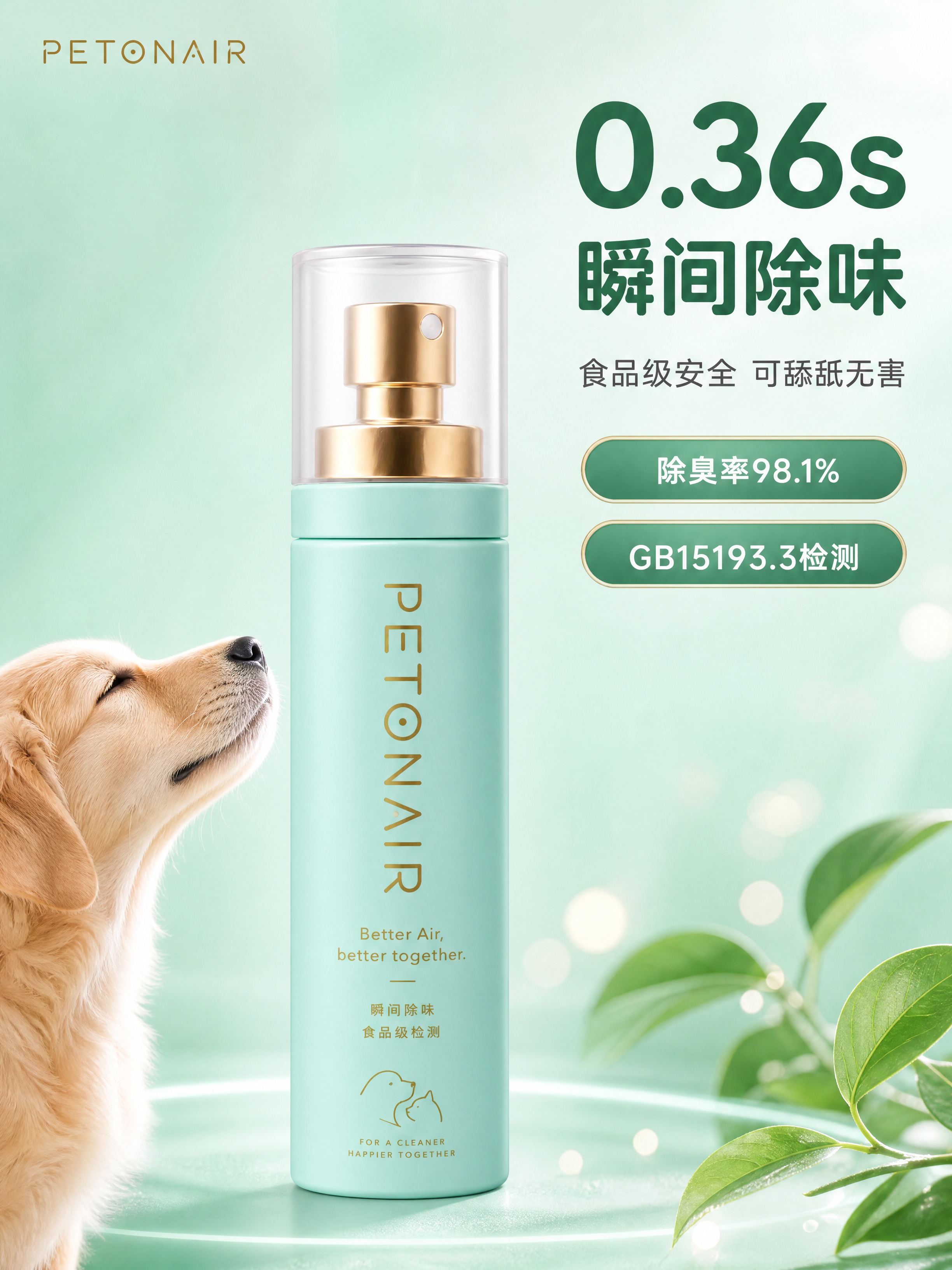 [商品] 使用【图2】PETONAIR薄荷绿宠物除臭喷雾；保留… - 图片创意预览
