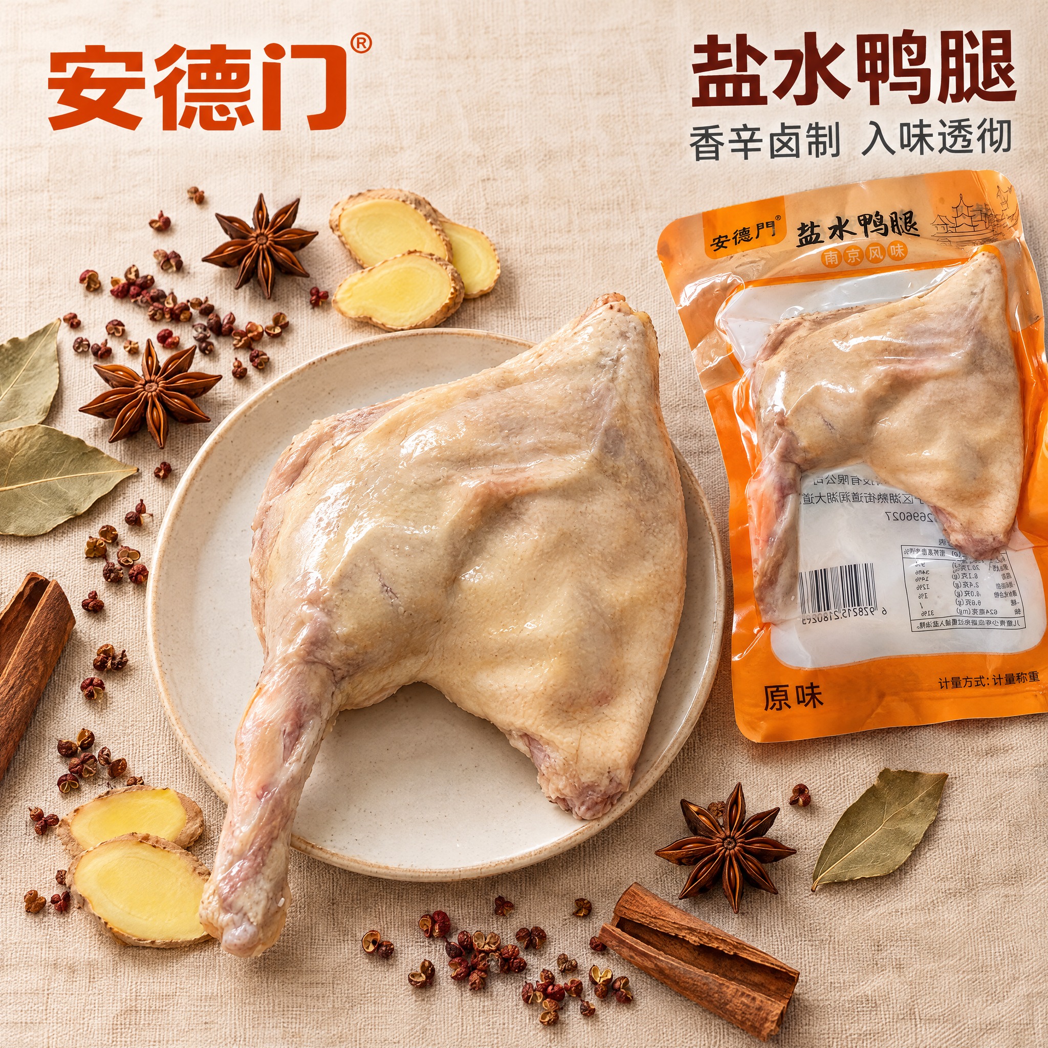 [商品] 使用【图1】安德门盐水鸭腿真空包装袋；商品处理：保留… - 图片创意预览