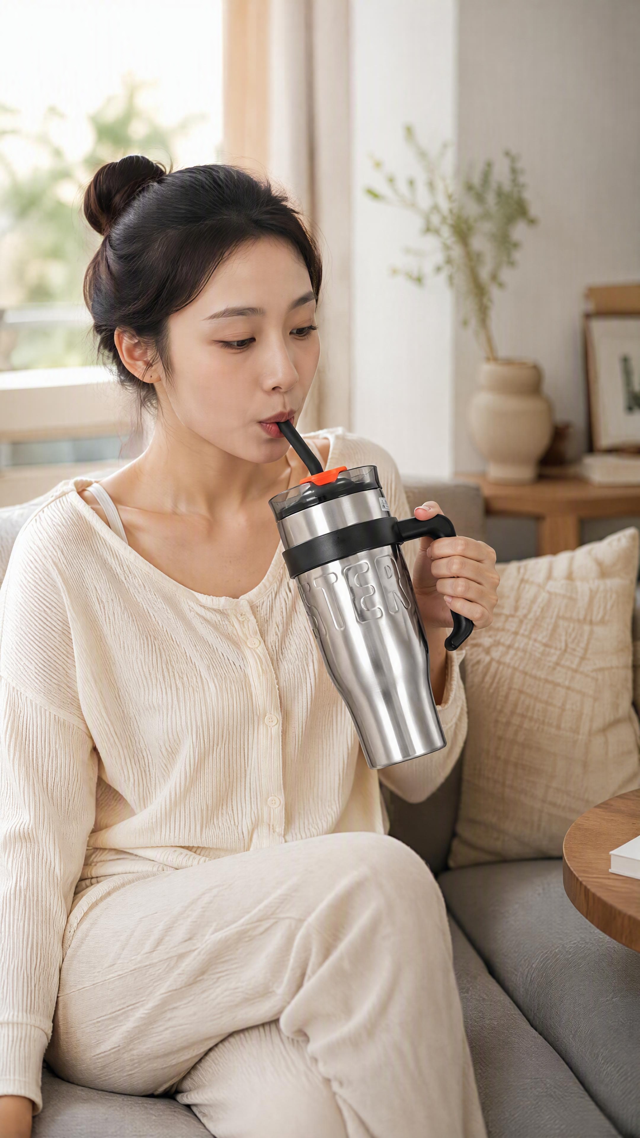 [第5张] 人物使用页-居家场景手持饮用互动。本张使用【图1】… - 图片创意预览