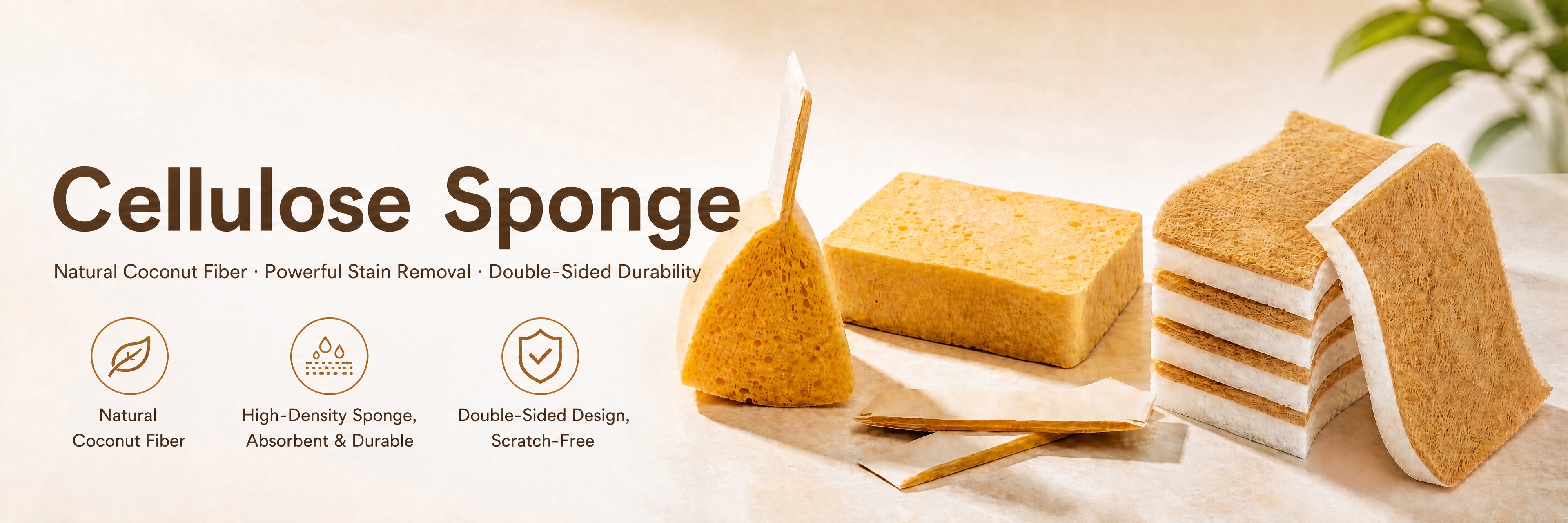 将海报主标题改为"Cellulose Sponge"，其余英文… - 图片创意预览