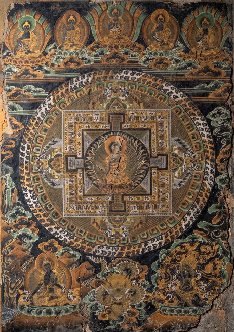 仿古代有那种壁画的古老痕迹，沧桑感觉预览效果