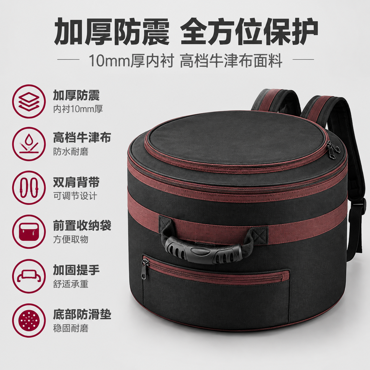 [主图-3] 主题：加厚防震 10mm内衬 六大核心卖点信息图… - 图片创意预览