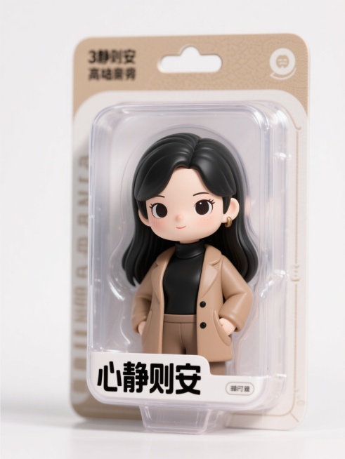 盒子上面有“心静则安”，高级奢华预览效果