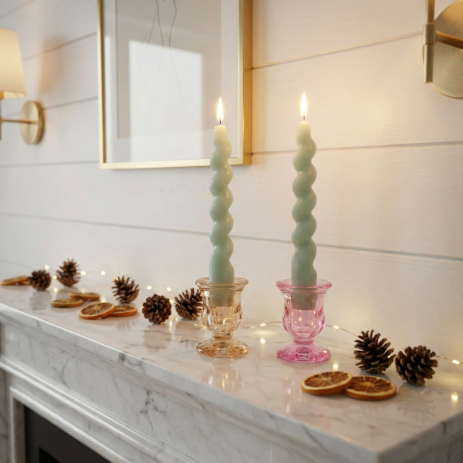 用这6张白底图产品，创作出一组15张的统一风格色调的亚马逊场景主图，白底图中的产品要一比一百分百精准还原保持不变，与图片中的物品比例要协调，（插有蜡烛的都要点亮），每一张白底图都要生成一张不同场景主图预览效果