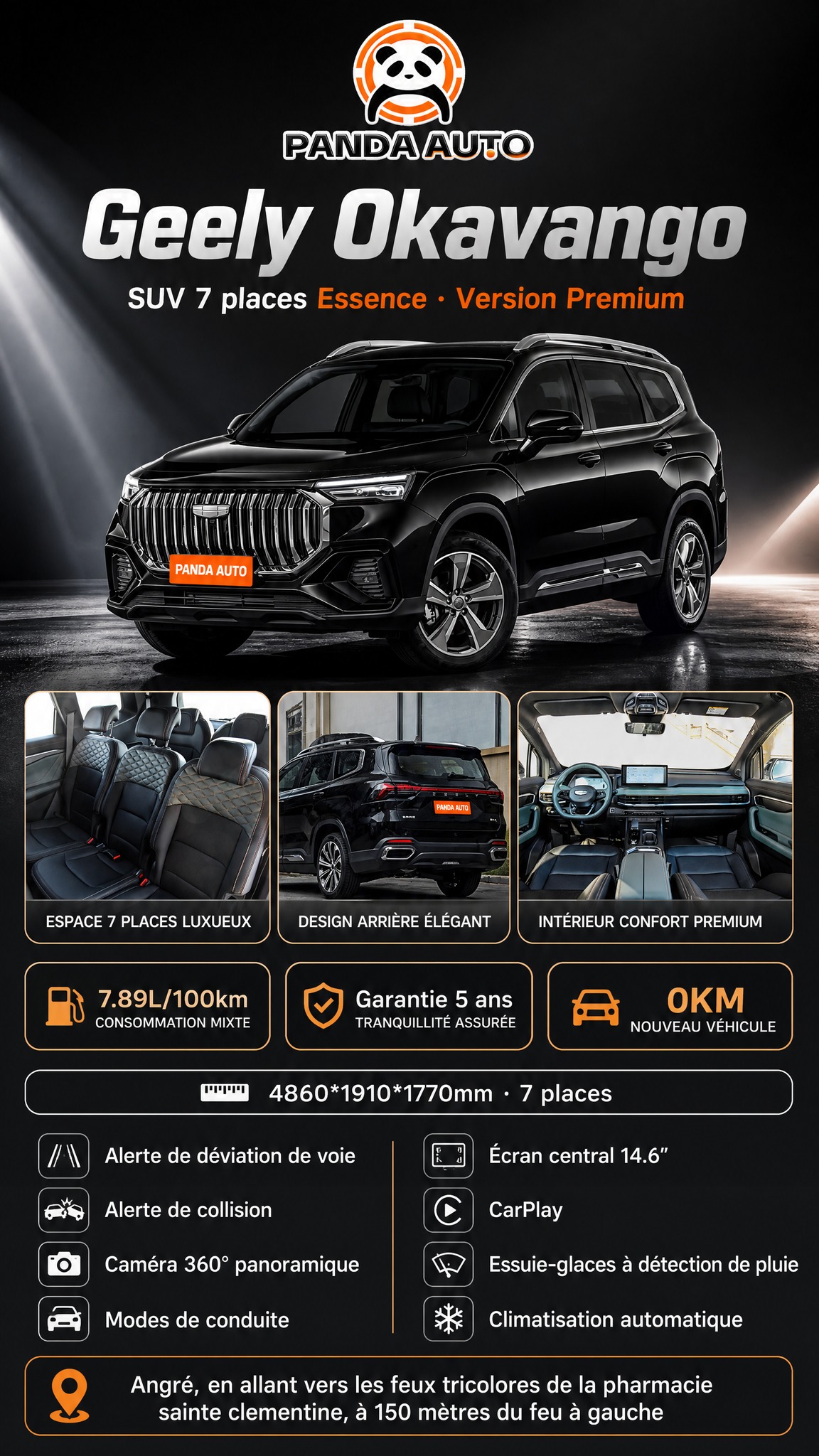 Geely Okavango 吉利豪越7座SUV汽车宣传海报，… - 图片创意预览
