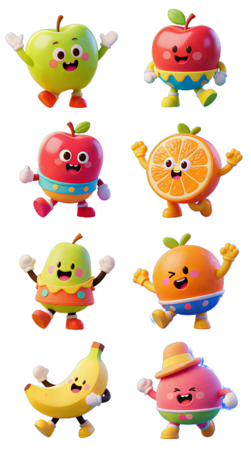 水果身上还是有水印的痕迹 把水印全部去掉 蓝色描边也去掉预览效果