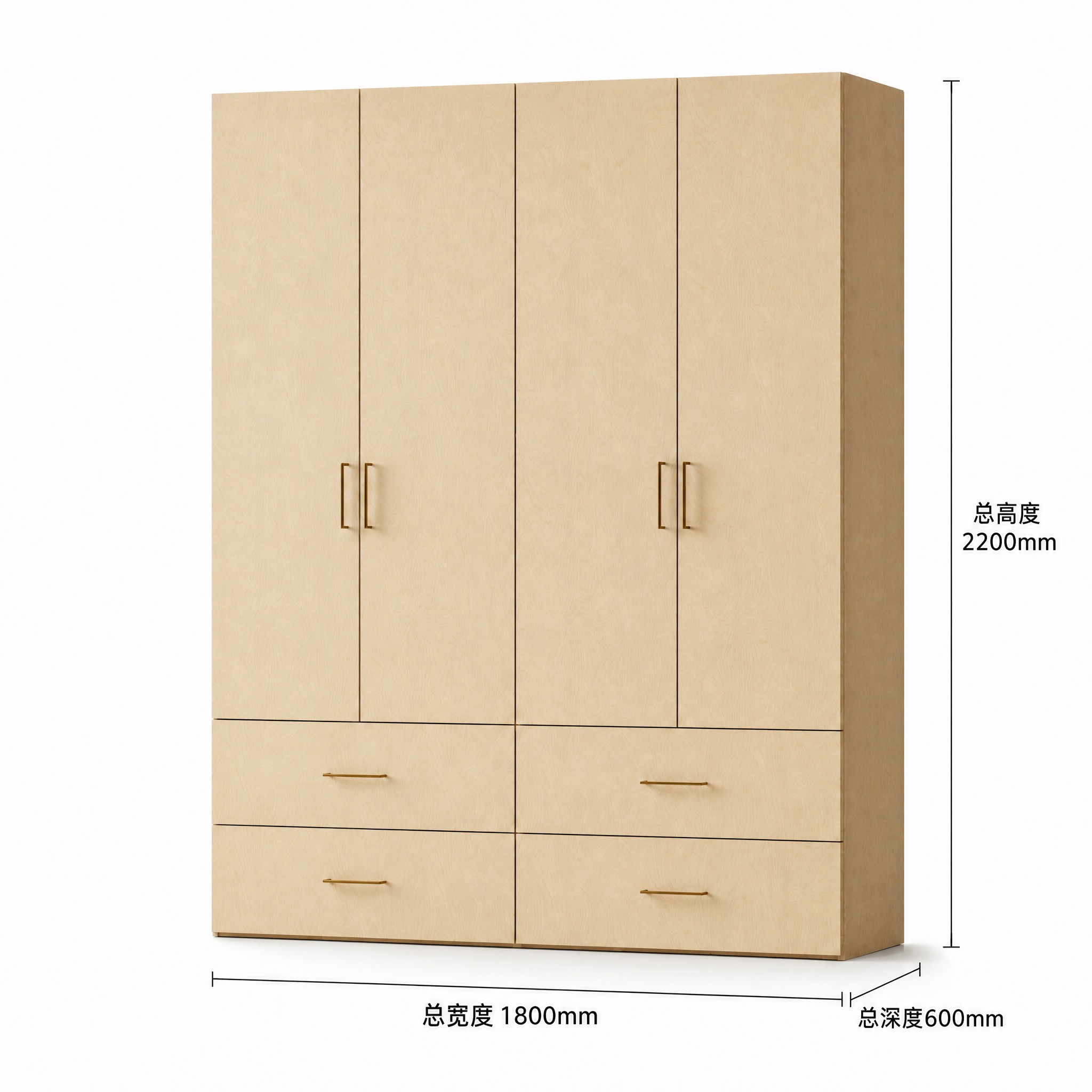 将图中总宽度标注的1400mm改为1800mm，柜体宽度按比例… - 图片创意预览