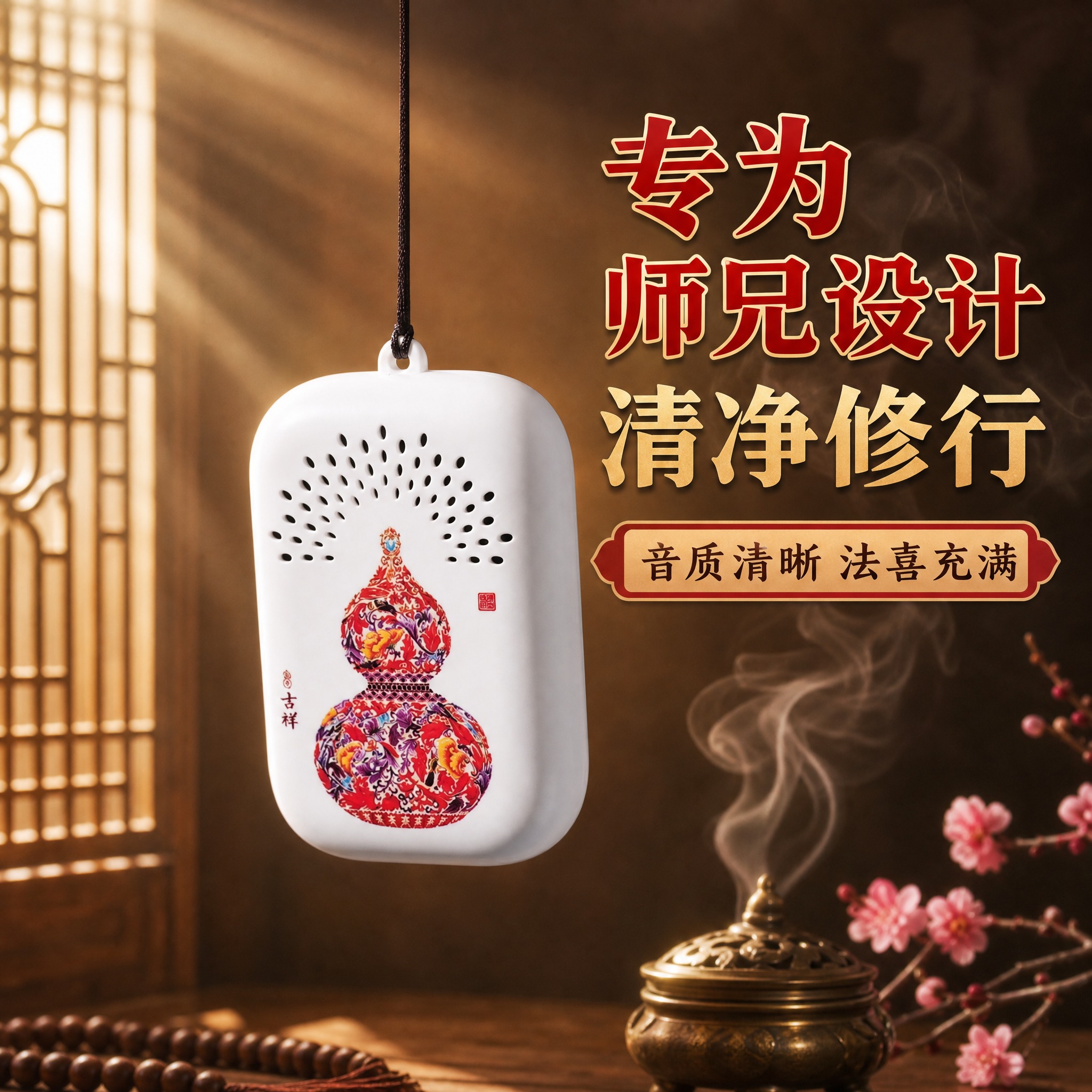 [主图-6 氛围/禅意悬挂] 拼多多1:1主图，营造禅意修行氛… - 图片创意预览