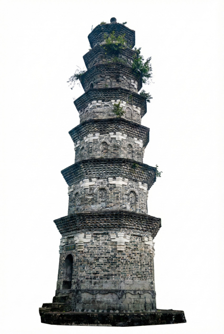 抠出这个塔  要白色背景 塔颜色亮一点预览效果