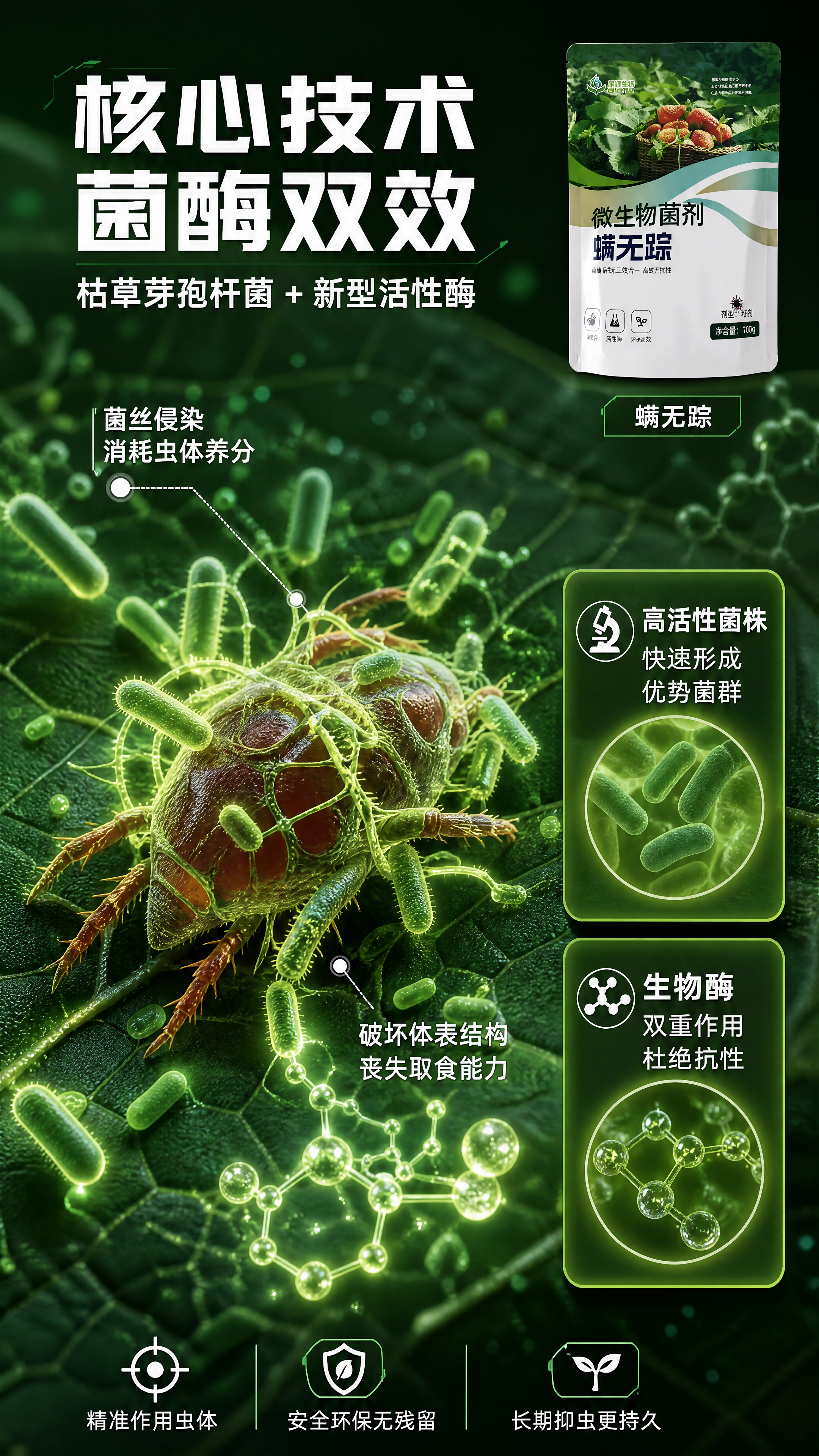 [第4张] 详情页核心技术-菌酶双效防虫机理展示。本张使用【图… - 图片创意预览