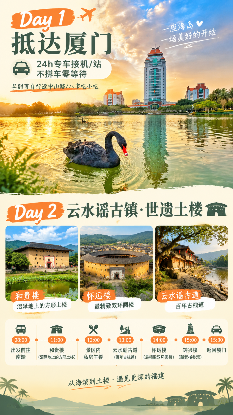 [商品] 使用【图1】厦门大学芙蓉湖黑天鹅黄昏风景图；将原图作… - 图片创意预览