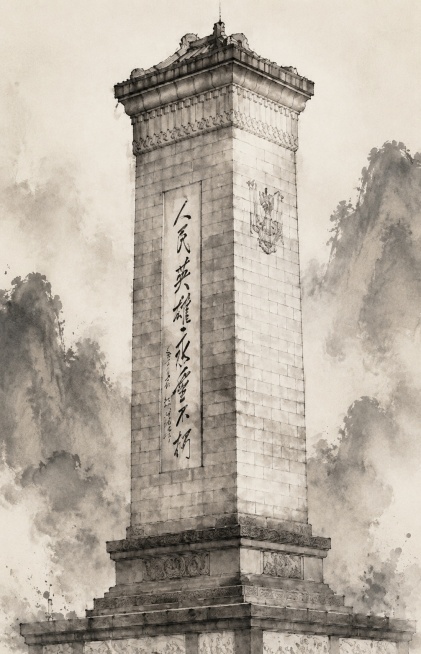参考图片风格，重新生成画面内容「图片1」改成水墨画风预览效果