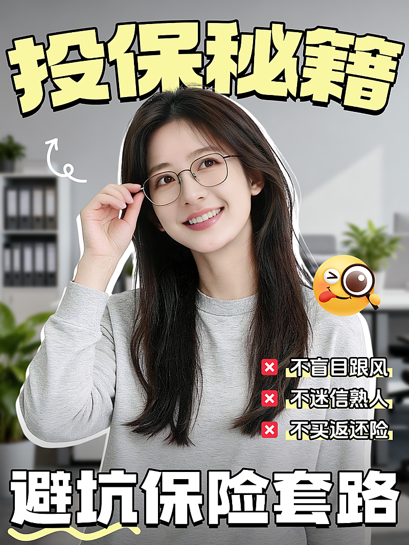 保险知识科普攻略投保秘籍小红书封面配图