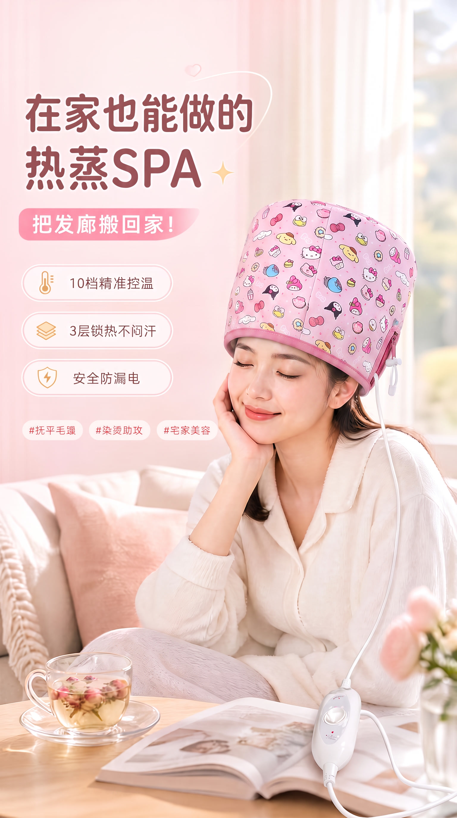 把抽绳和拉锁放在模特头后面，不要遮挡住模特面部，其他元素颜色不… - 图片创意预览