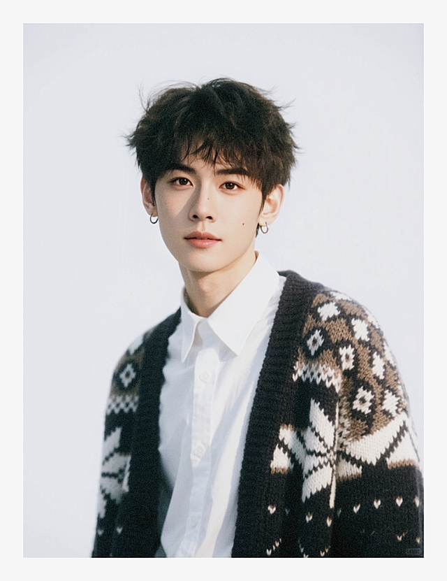 时尚潮流的现代感设计，清新柔和的色彩搭配，舒适温暖的针织元素，杂志风的精致呈现。