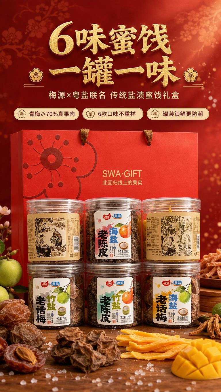 [商品] 使用【图5】【图6】【图7】【图9】梅源×粤盐蜜饯礼… - 图片创意预览