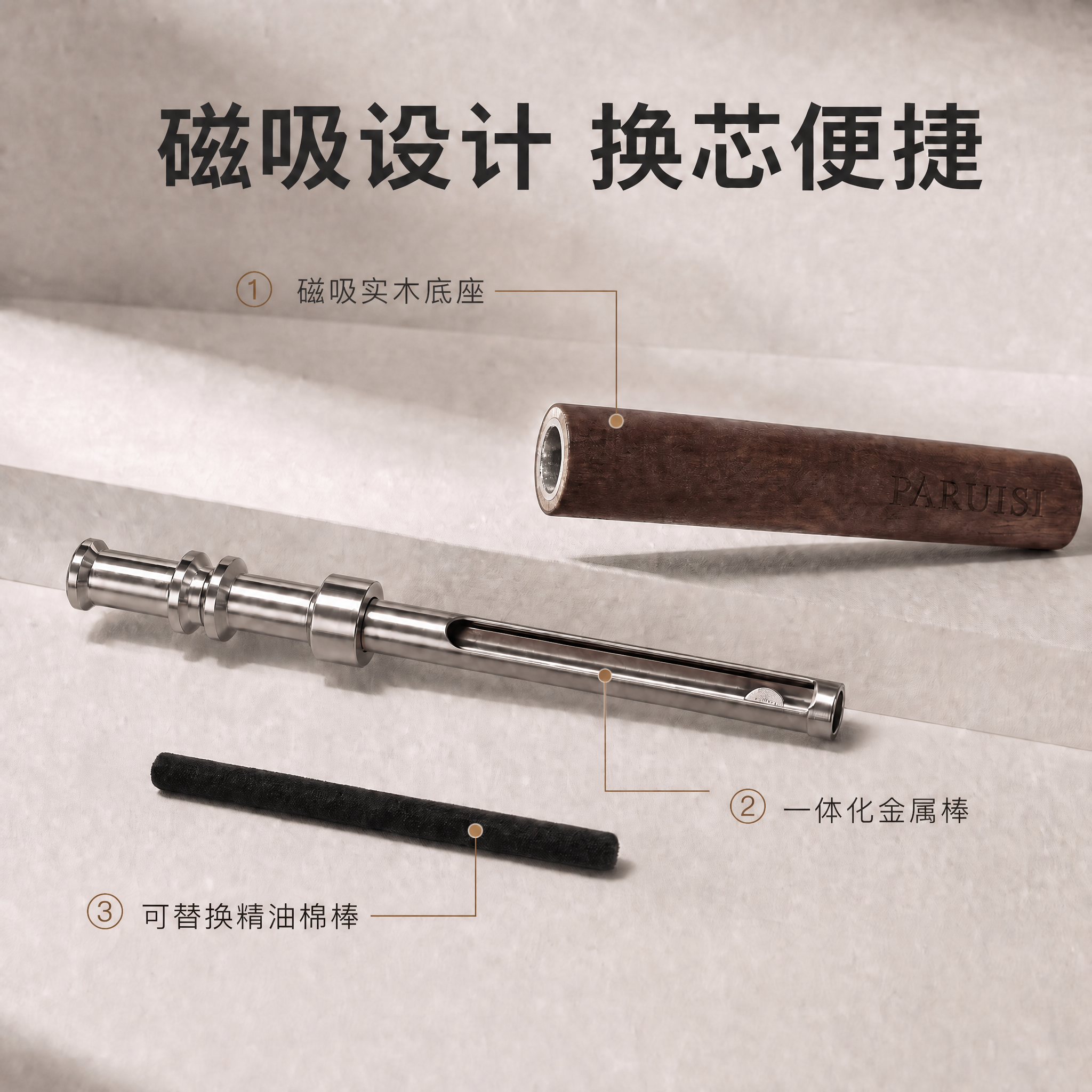 【PARUISI精油嗅吸棒 - 主图第4张 细节图（加金属内衬… - 图片创意预览