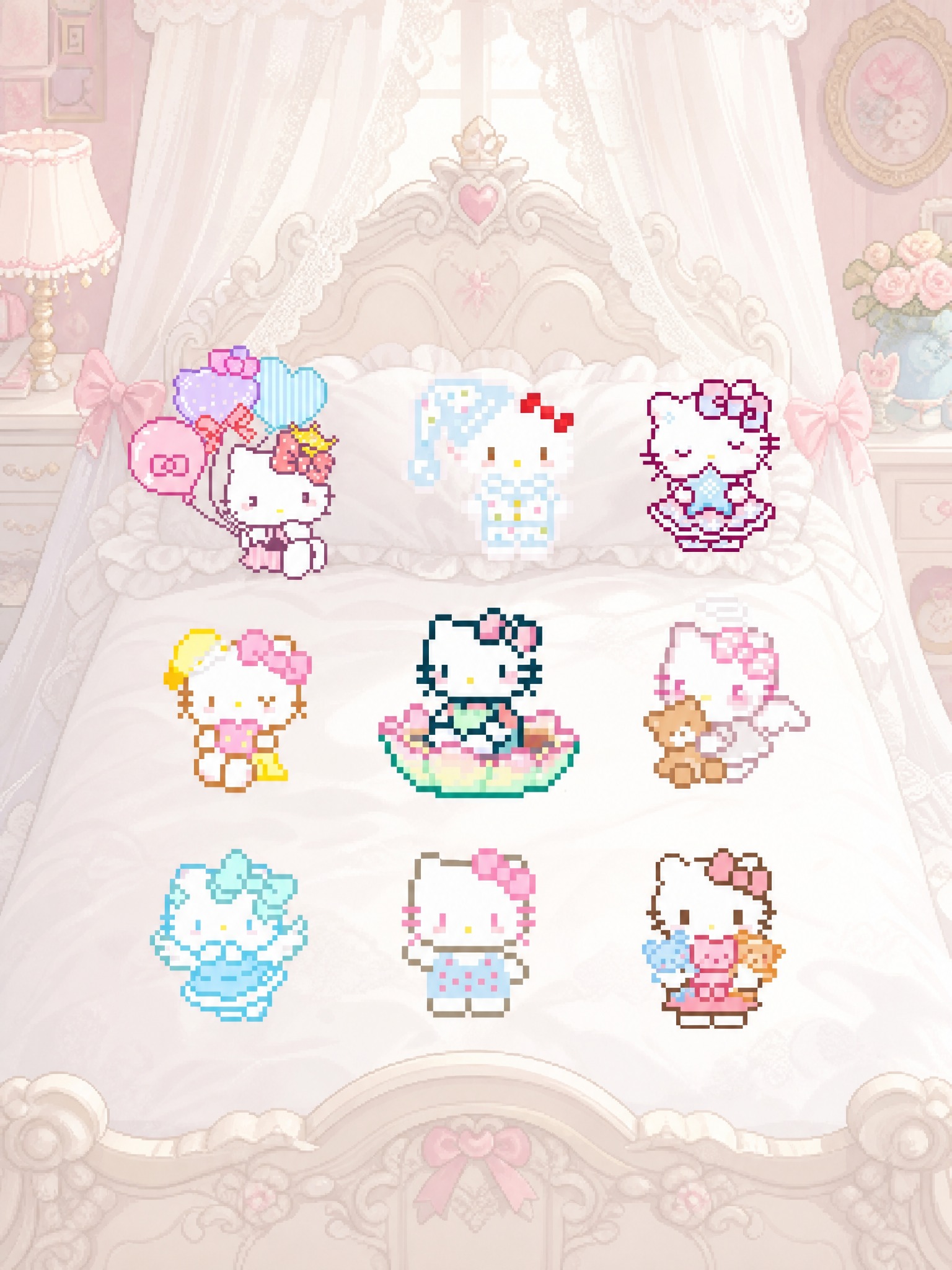 删除顶部的"Hello kitty"文字和底部的"@郁宁"水印… - 图片创意预览