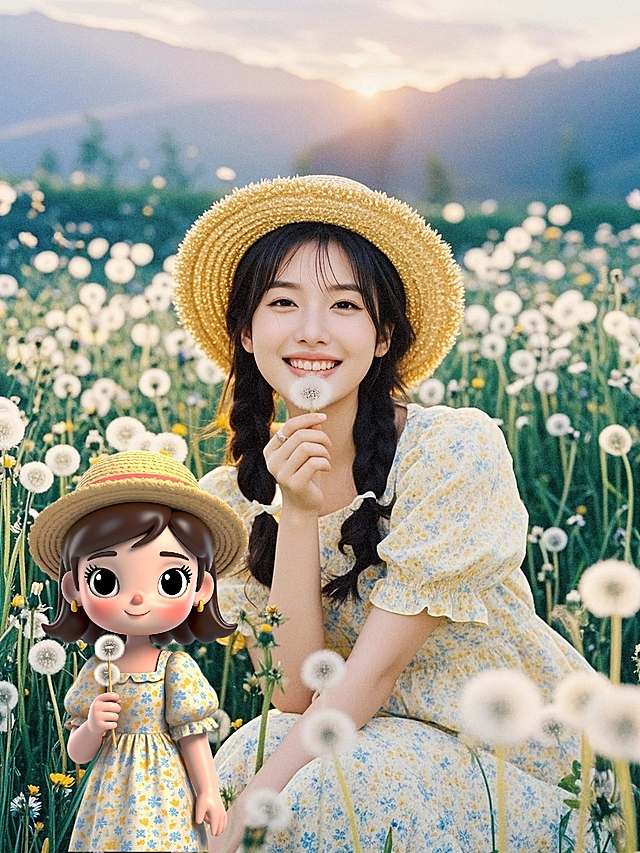 3DQ版泡泡玛特小清新风格小姐姐