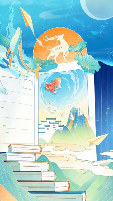 去掉图片中的文字及右上角的荷花元素预览效果