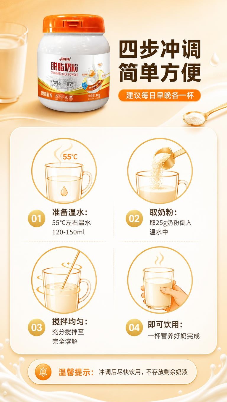 [商品] 使用【图1】龙凤晨希脱脂奶粉1kg瓶装；保留全部瓶身… - 图片创意预览