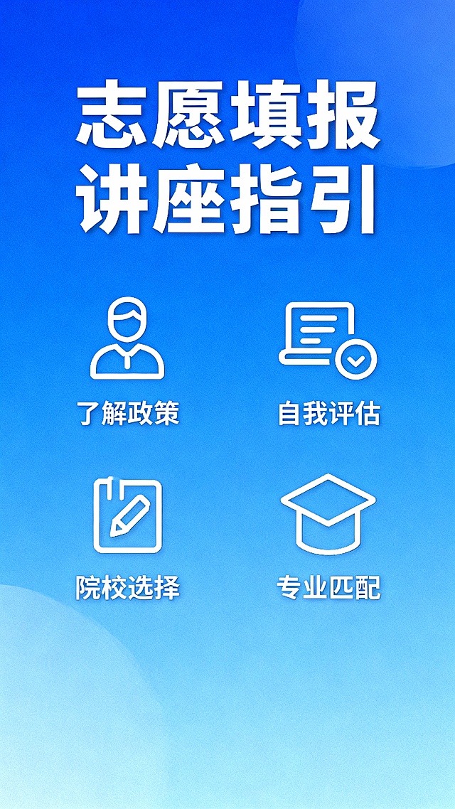 我需要一张志愿填报的讲座指引海报