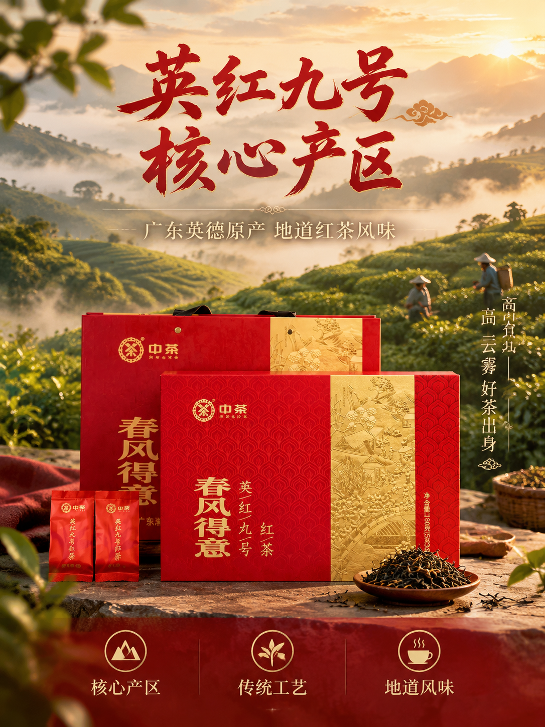 [主图-2] 核心亮点 英红九号核心产区 品质溯源 竖版 [统… - 图片创意预览