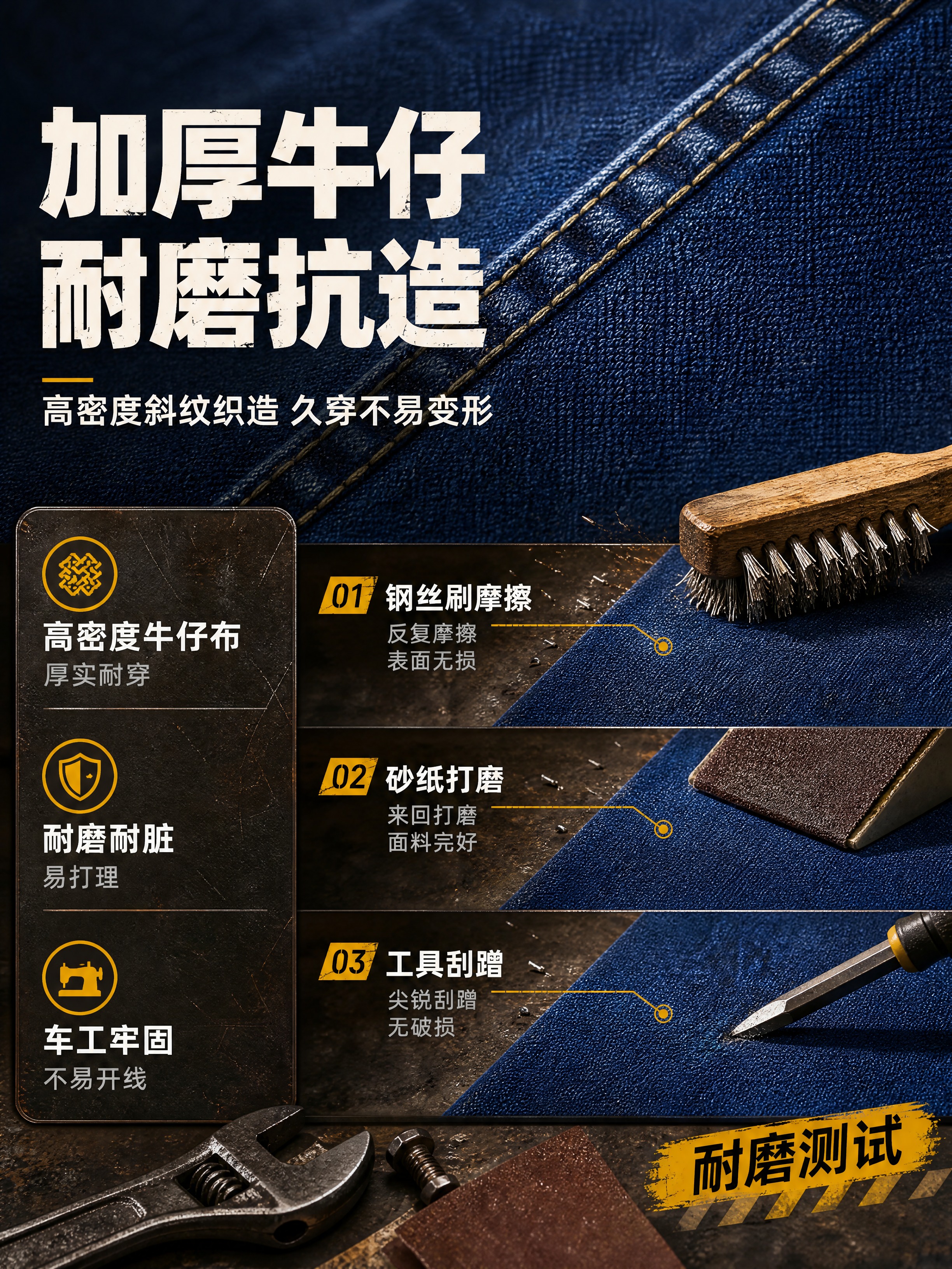 [商品] 使用【图3】牛仔工装上衣 + 【图1】牛仔工装裤面料… - 图片创意预览