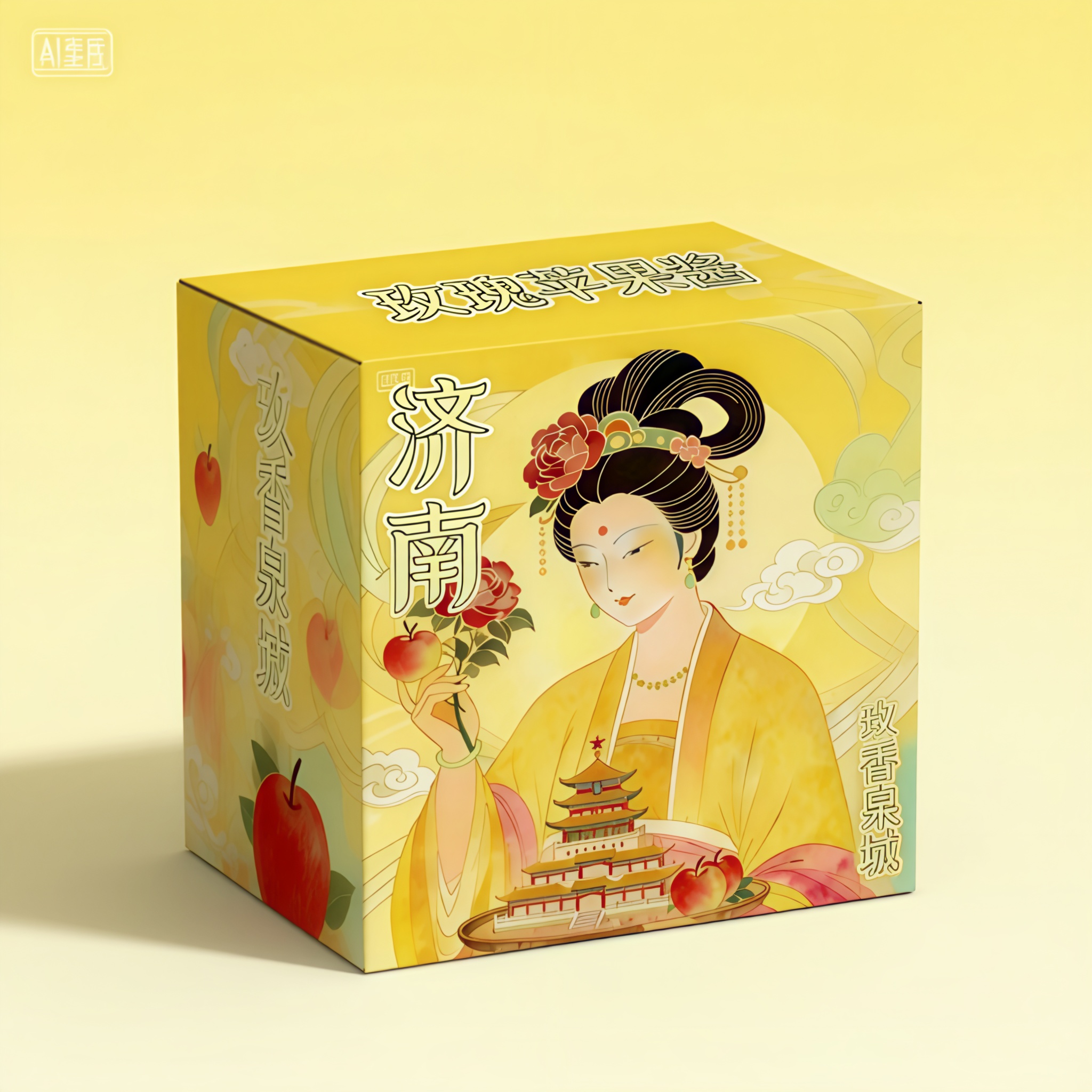 顶面写玫瑰苹果酱，底下这个盒子不要了，删掉 - 图片创意预览