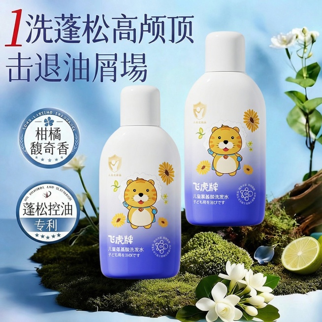 添加光影让图片看起来更自然，去掉洗发水上部多余的东西预览效果
