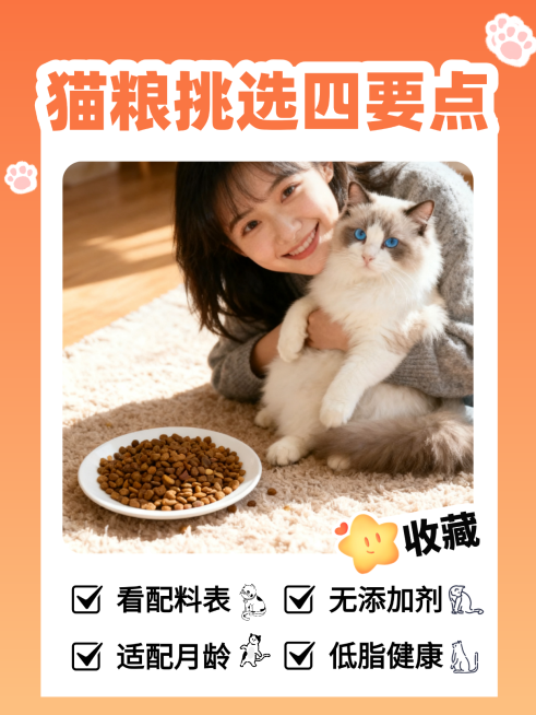 宠物猫粮小红书封面预览效果
