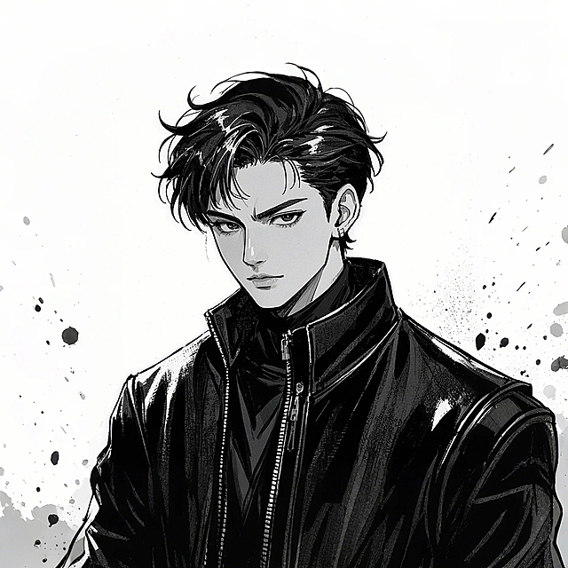 一位少年，帅气，棱角分明