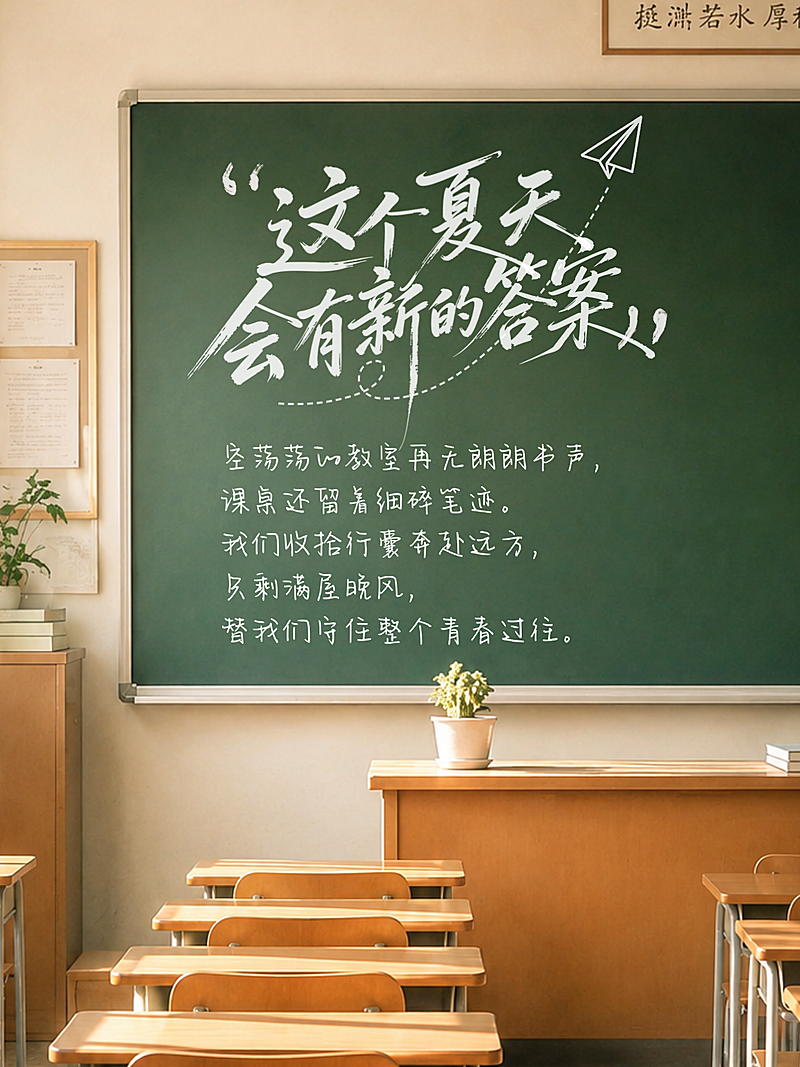 黑板教室小红书实景封面