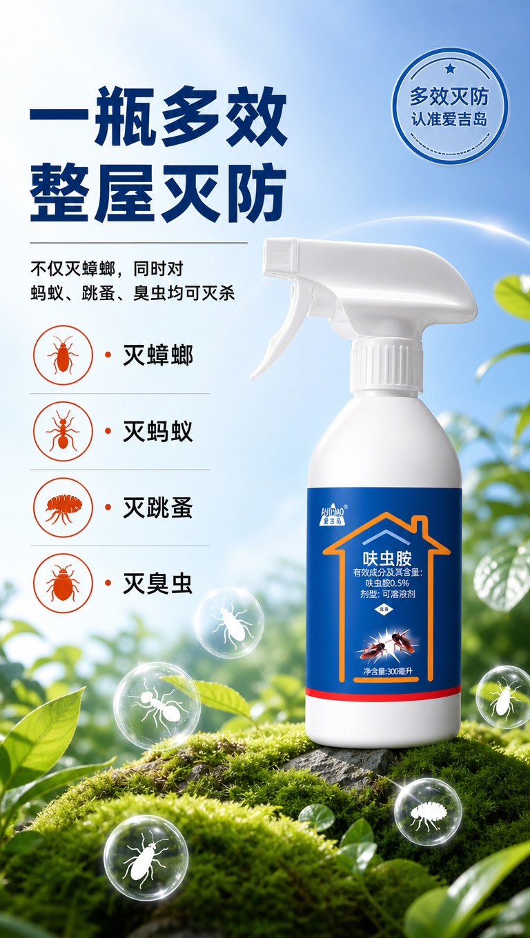 [商品] 使用【图11】爱吉岛呋虫胺杀虫喷雾；保留全部瓶身原貌… - 图片创意预览