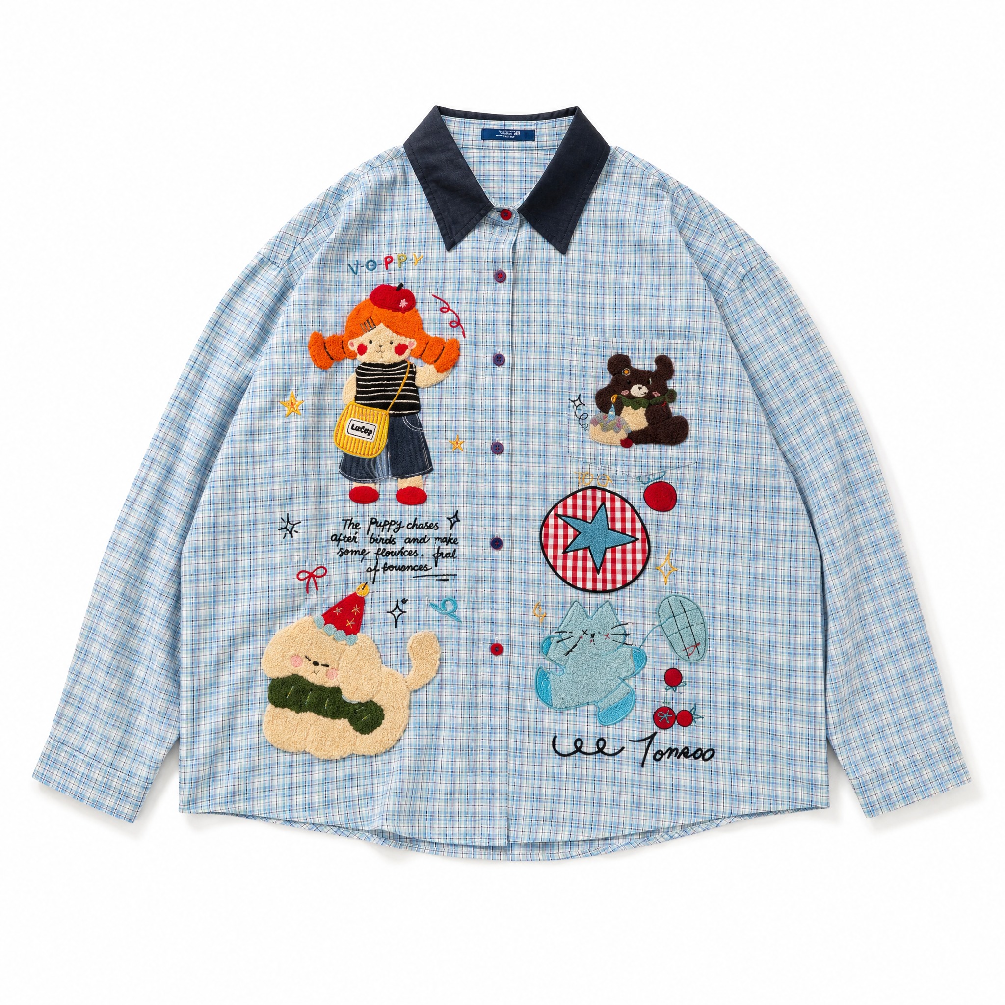 参考原图的服装款式、颜色、面料、花纹，服装平铺摊开展示，俯视平… - 图片创意预览