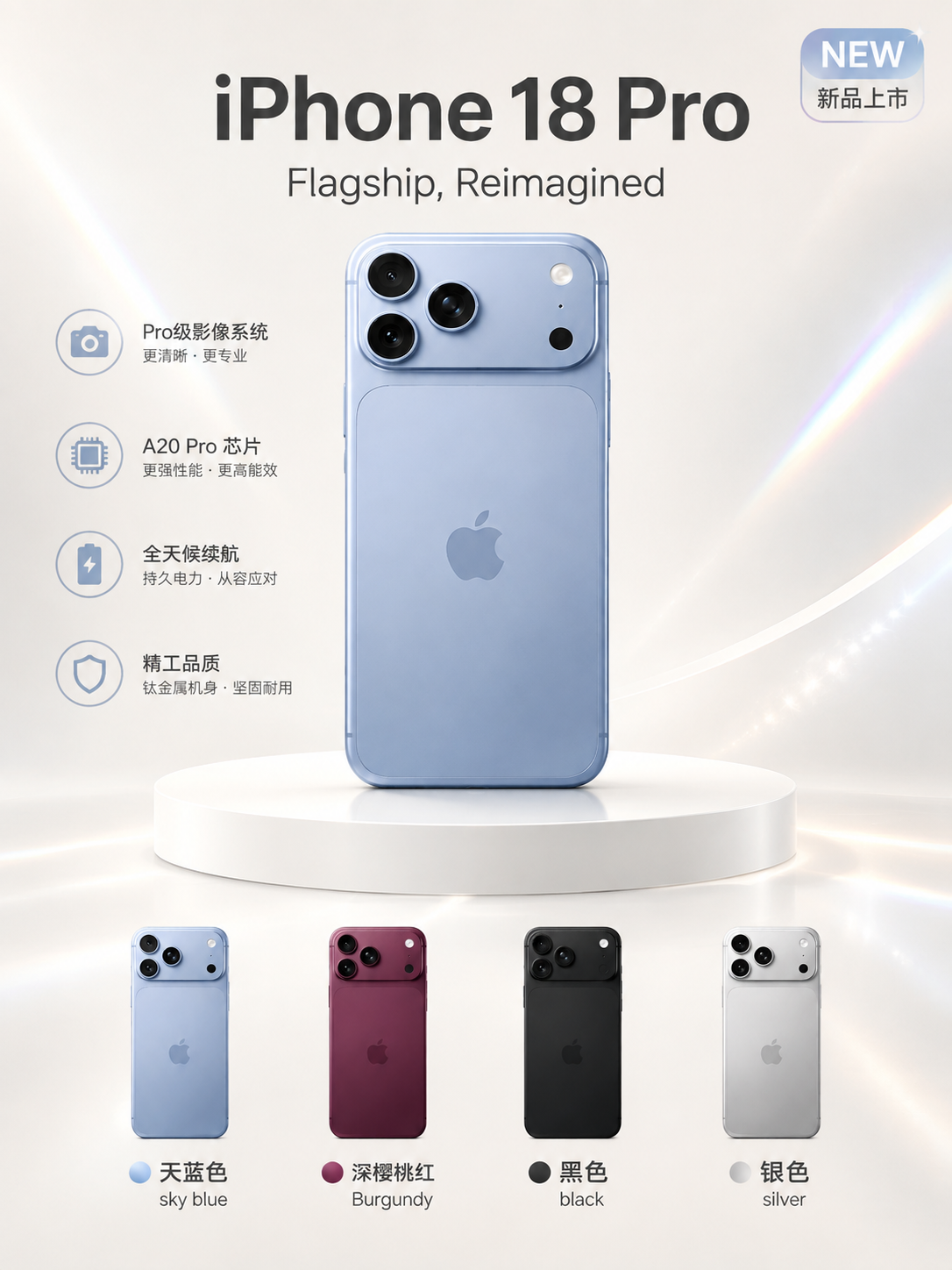 3:4竖版商业数码海报，奶白色纯色浅背景，细腻哑光珠光质感，淡… - 图片创意预览