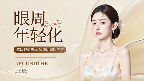 简约质感美业美容院医美眼周项目营销大众轮播图
