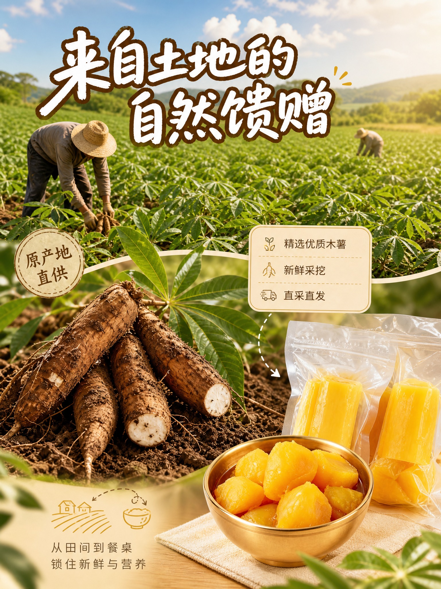 [商品] 本页为产地溯源专张，重点展示木薯产地天然环境，使用【… - 图片创意预览