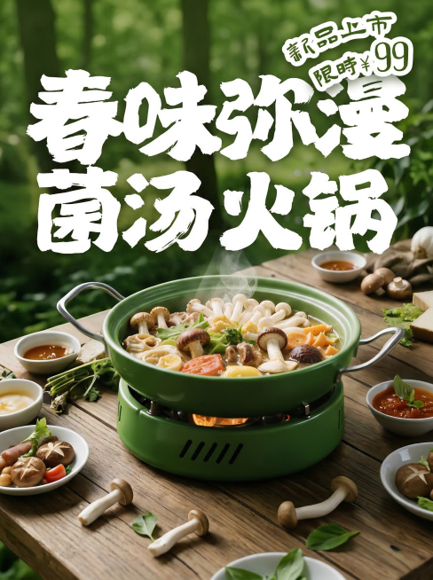 将元素组合生成一张有设计感的海报，标题为白色。图片比例3:4。预览效果