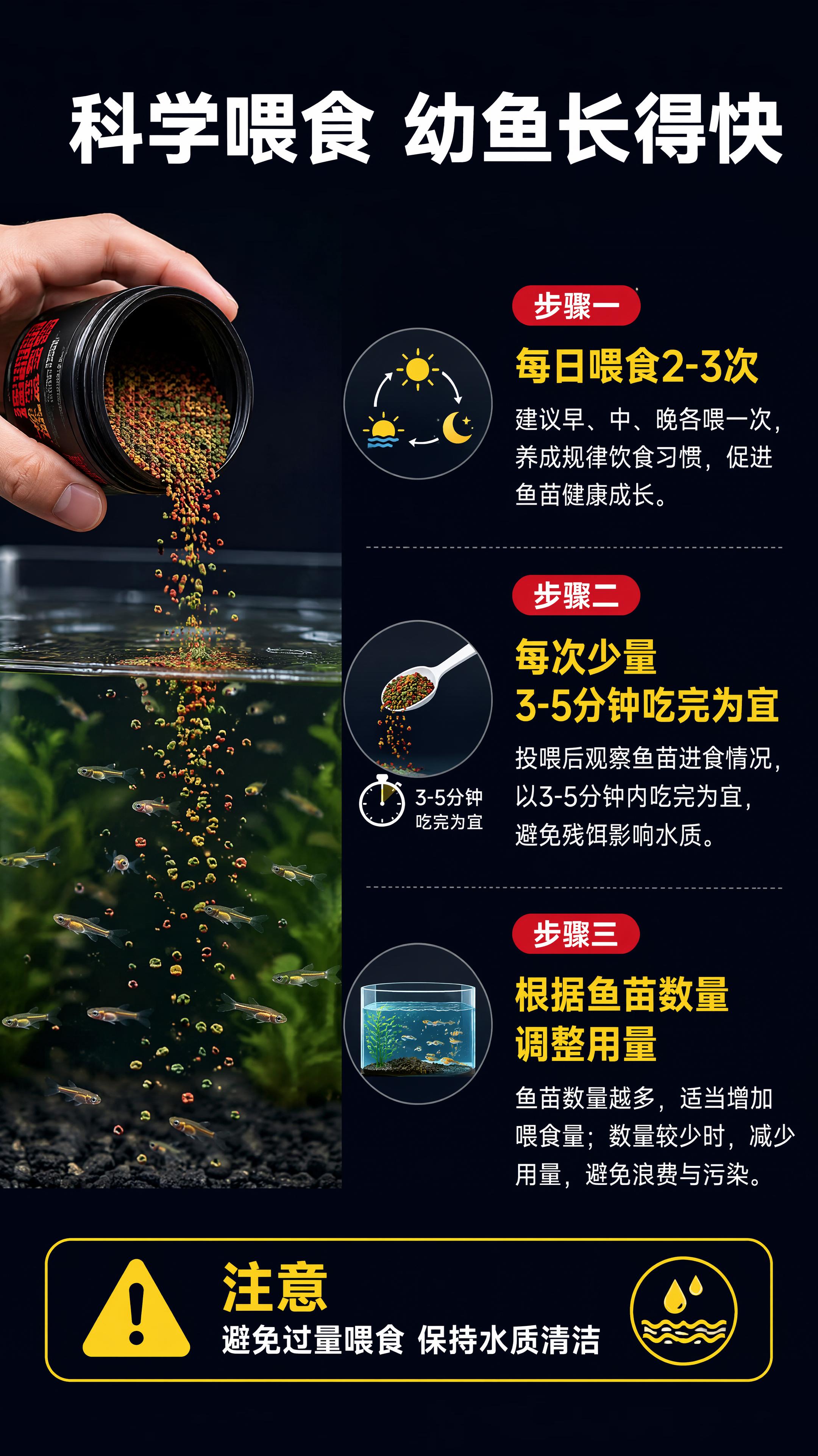 [第7屏] 详情页喂食指南-用量与喂食方法说明。本屏使用【图1… - 图片创意预览