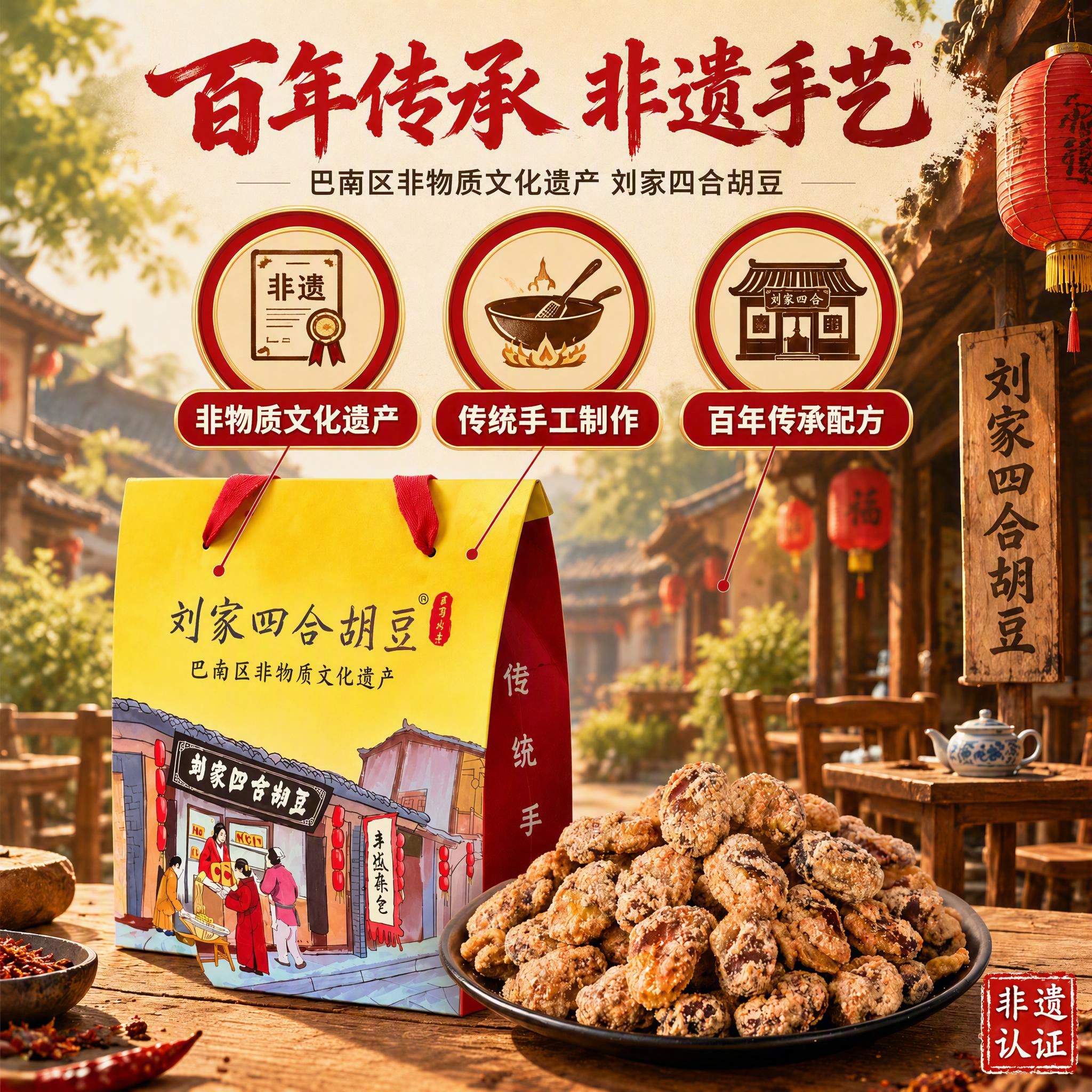 基于原图修改，整体古镇街景风格、色调、光影、氛围完全保持不变，… - 图片创意预览