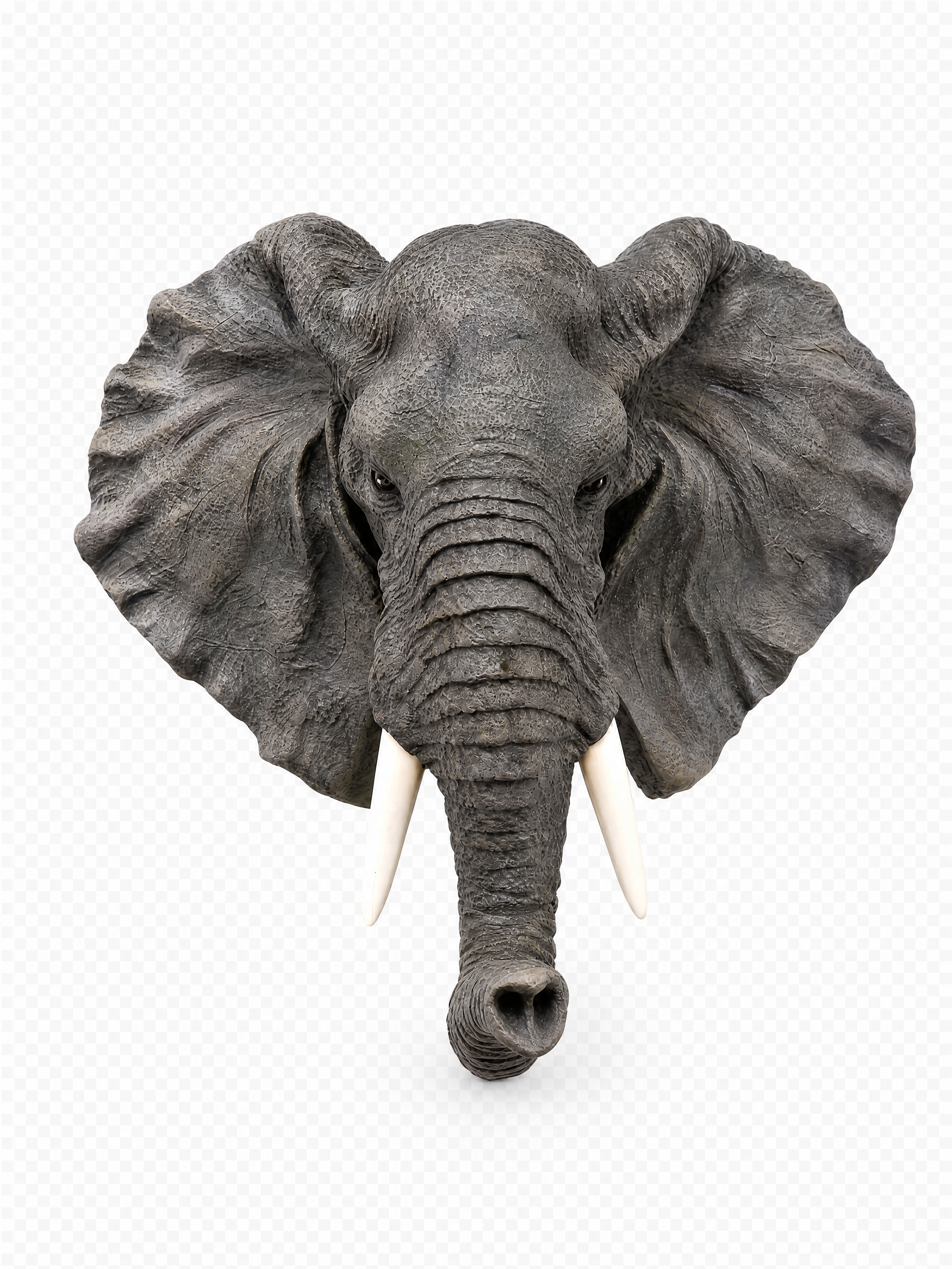小红书风格产品透明图，仿真灰色大象头墙面挂钩PNG透明背景图，… - 图片创意预览