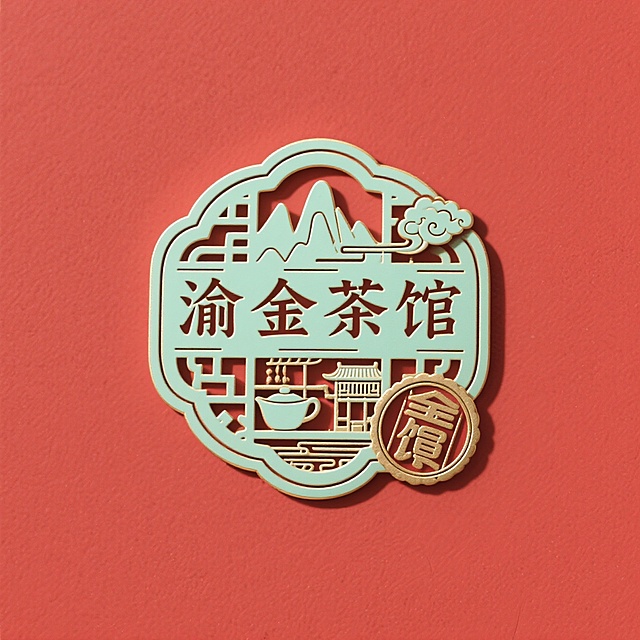 中式感国潮风设计，超级符号融入传统元素，红色背景凸显节日喜庆氛围。