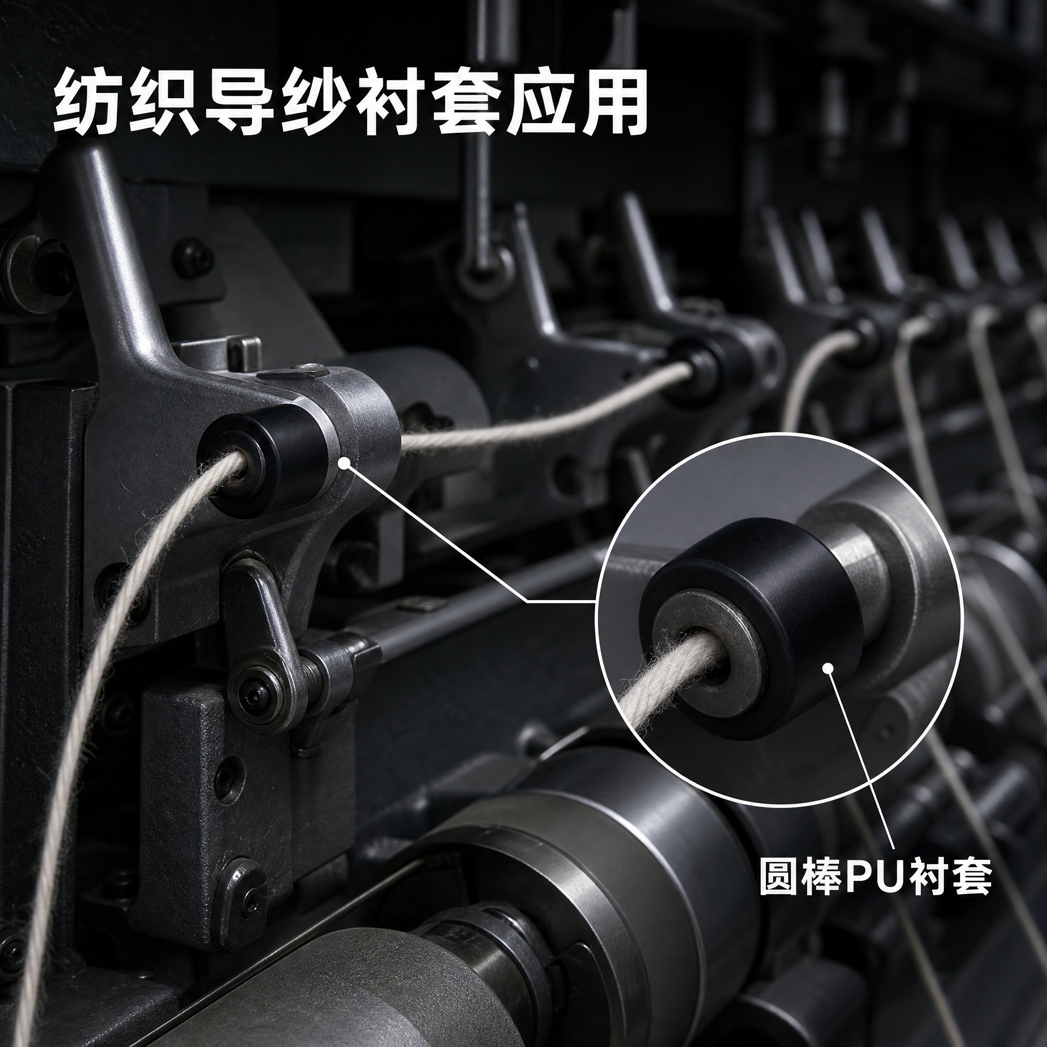 [主图-5] 主题：纺织机械导纱衬套应用场景图。唯一任务：展示… - 图片创意预览