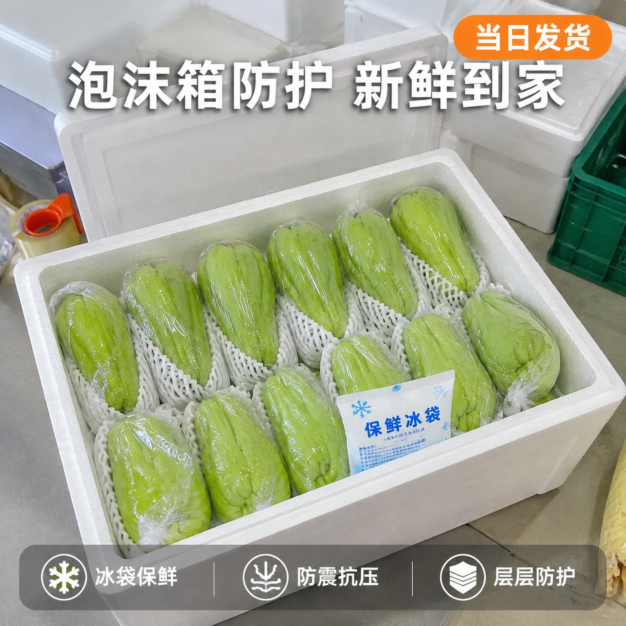 [主图-7] 打包发货实拍图，泡沫箱防护包装。 [氛围风格]… - 图片创意预览